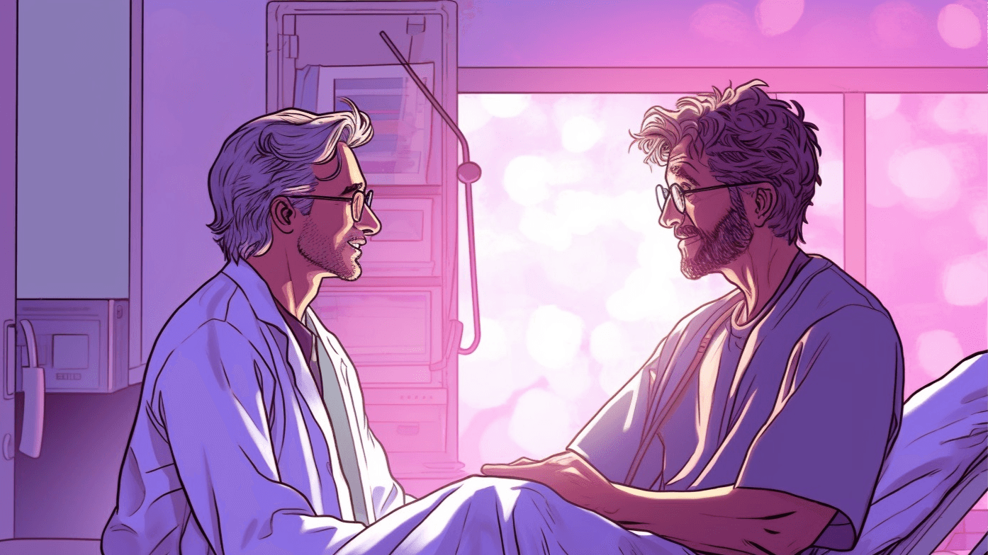 Physician engaging with patient